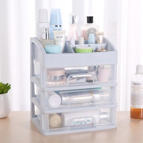 The desktop to receive ark jewelry box Sundry storage box transparent dust drawer cosmetic boxes drawer organizer storage box