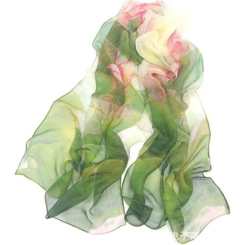 New Arrival 2020 Spring And Autumn Chiffon Women Scarf SILK SCARF Geometric Pattern Design Long Soft Silk Shawl