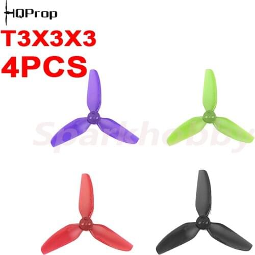4PCS/2Pairs HQ Durable Prop T3X3X3 propeller 3 blade/tri-blade 3 inch CW CCW Poly carbonate prop for FPV RC Racing drone ACCS