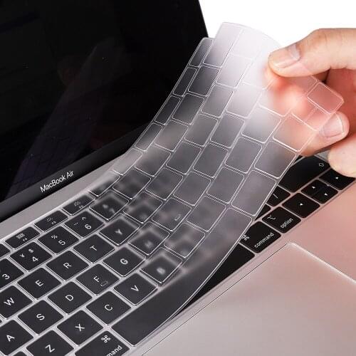 Redlai US / EU Enter Transparent TPU Keyboard Cover Film Skin Protector for New Macbook Air 13 Inch A1932 2018 2019 Release