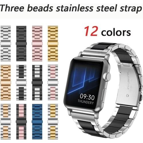 Watchbands For apple watch strap 44mm 40mm 42mm 38mm Three stainless steel strap For apple watch se 6 5 4 3 2 1 UTHAI G15