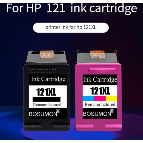 Bosumon 121XL Refilled Ink Replacement For HP 121 XL Cartridge Deskjet D2563 F4283 F2423 F2483 F2493 F4283 F458