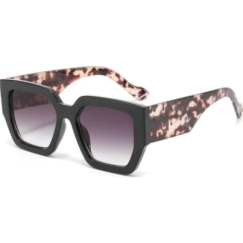 New Oversized Square Sunglasses Vintage Women Fashion Cat Eye Sun Glasses Black Shades UV400 Men Luxury Brand Male Female Oculos