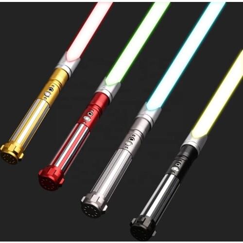 RGB Lightsaber Metal Hilt Combat Sword Toy with 12 Colors Changing 10 Soundfonts Removable Blade for Cosplay Toys For Children
