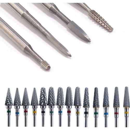 Carbide Nail Drill Bit Milling Cutter For Manicure Machine Carbide Electric Nail Drill For Nail Art Tools Accessories