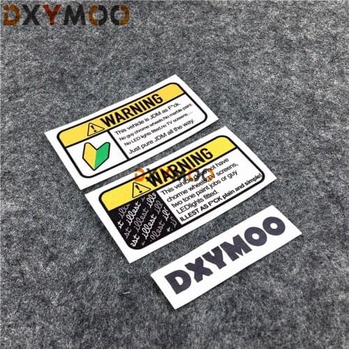2PCS 10x5cm Car Stickers Warning Just Pure JDM Illest All the WAY Motocross Helmet Vinyl Decals