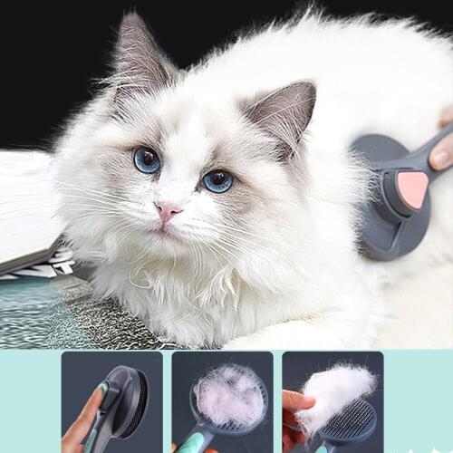 Self Cleaning Slicker Brush – Gently Removes Loose Undercoat, Mats and Tangled Hair – Your Dog or Cat Will Love Grooming Brush