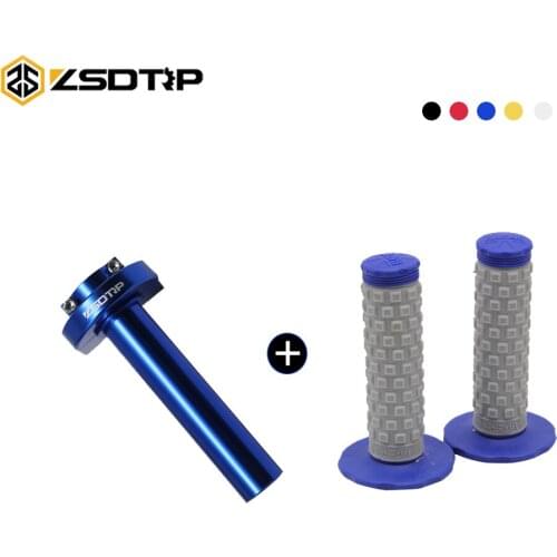 ZSDTRP 7/8" Handle bar Hand Grips with Anodized CNC Quick Twist Throttle +Handle cover used at all brand motorcycle 22mm handbar