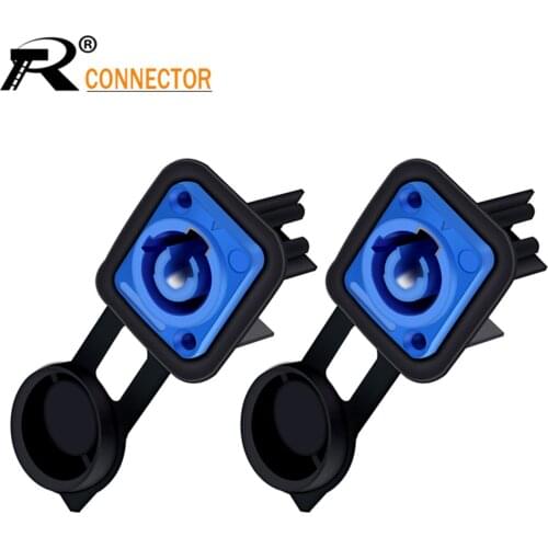 1pc 20A 250V 3pins Waterproof Powercon Chassis Connector Power Female Socket Speaker Panel Mount Connector For Stage Light LED