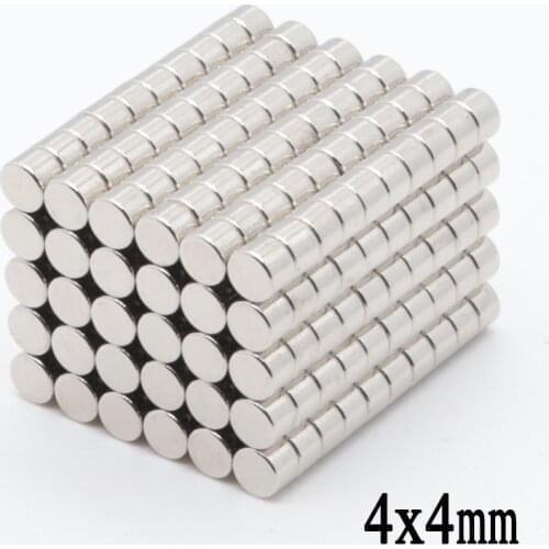 1000pcs 4x4 mm Strong Round Magnets Dia.4mm x 4mm 4*4mm N50 Rare Earth Neodymium Wooden Box Connection Magnet