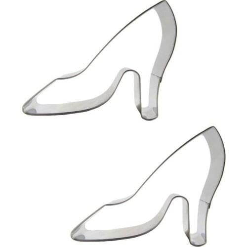 High heel shoe shape 2 piece biscuit cutting molds, baking tools, cake decorating soft candy tools