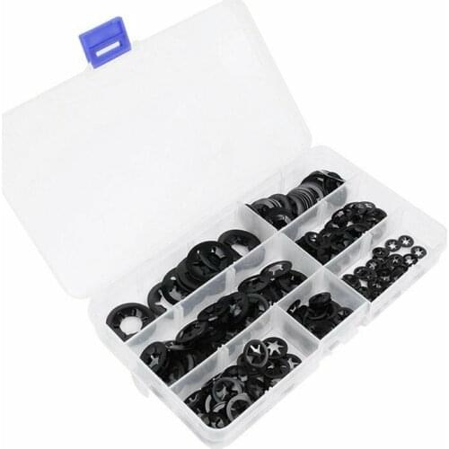 280pcs Locking Clamping Washers Plum Hole Rings Assortment Set M3-M12 Steel Star Nut Set Hardware Accessories