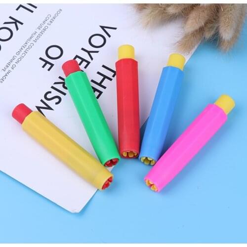 5pcs Health Non-toxic Chalk random Chalk Clip Colourful Chalk Holders Clean Teaching Hold for Teacher Children Kawaii Stationery