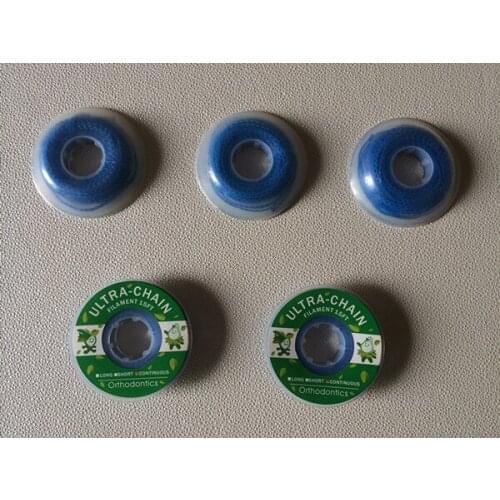 5pcs Dental Orthodontic Spool Elastic Ultra Power Chains Continuous Closed 15FT Blue