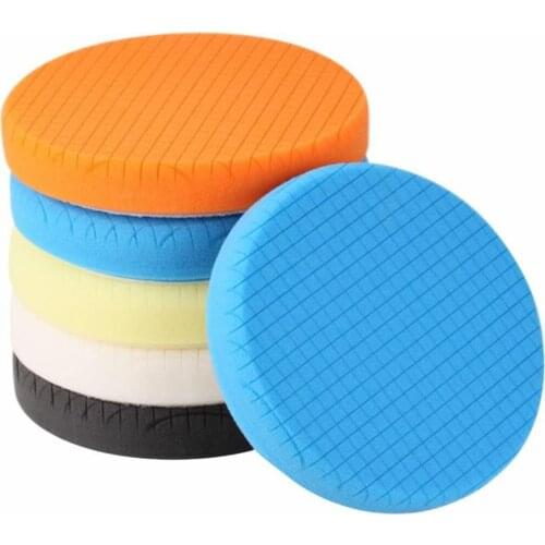 6inch Car Polishing Disc 5Pcs/Set Self-Adhesive Buffing Waxing Sponge Wool Wheel Polishing Pad For Car Polisher Drill Adapter