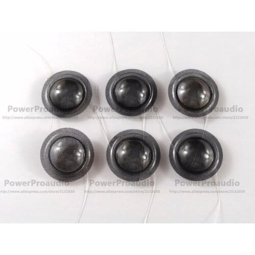 6PCS/LOT 19.43mm 19.4mm Silk Semi-transparent Diaphragm Dome Tweeters Voice Coil 8ohm