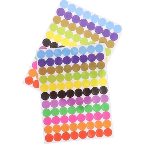 880Pcs/10 Sheet Round Spot Circles Sealing Stiker Removable Coding Label Dot Stickers for DIY Scrapbooking Crafts Making Notes