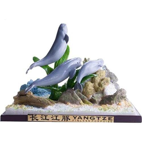 CBIOV Yangtze Finless Porpoise Figure Realistic Dolphin Ocean Endangered Animal PVC Collector Toys Model Decoration Gift Adult