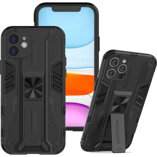 Magnetic Bracket Shockproof Armor Phone Case For iPhone 13 12 11 Pro Max XS Max XR X 7 8 Plus SE 2020 12Mini Armor Bumper Cover