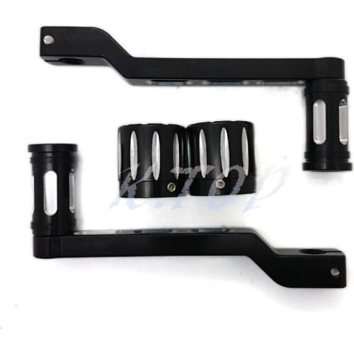 ZORBYZ Black CNC Edge Cut Heel Toe Shift Lever Set +Front Axle Nut Cover Bolt For Harley Softail Tour Glide Electra FLSTF FLSTS