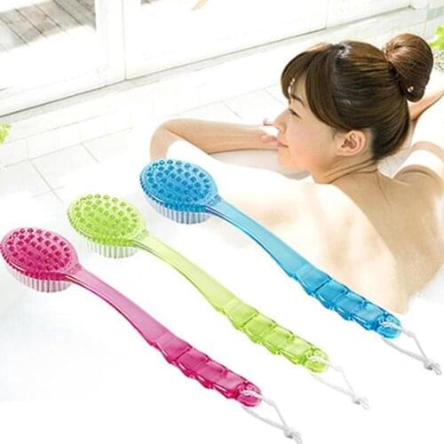 Long Handle Body Bath Shower Back Brush Scrubber Massager Skin Cleaning Tool for Bathroom Accessories