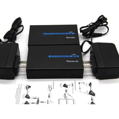 120M HDMI Extenders HDMI Repeater Over Cat 6 Cat 7 CAT 8 Ethernet Cables With IR Function Rj45 Transmitter TX/RX Extender