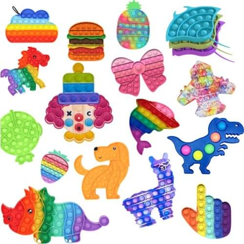 Pops Fidget Toys Push Bubble Stress Relief Antistress Stress Reliever Toys For Adult Children Relieve Autism Sensory Toy