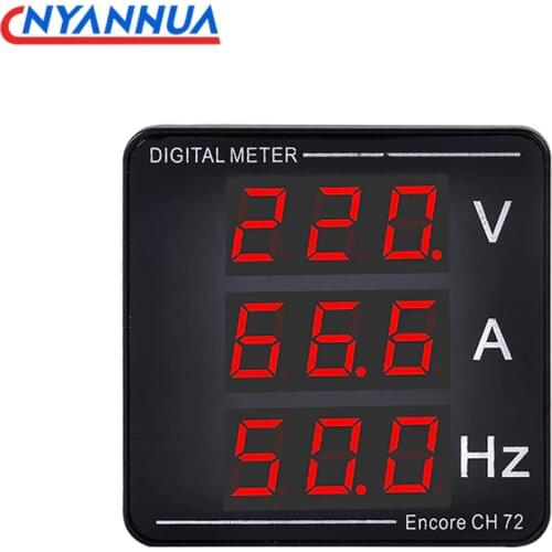 AC Current Voltage Frequency Digital Display Meter Digital Voltmeter Ammeter AC50-500V AC1-140A 10-999Hz