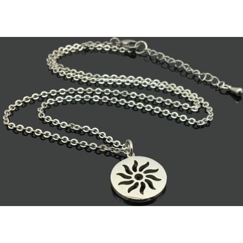 Mythology Apollo Sun Charm Stainless Steel Chain Necklace High Quality Stainless Steel Sun God Pendant Chain Faith Necklace