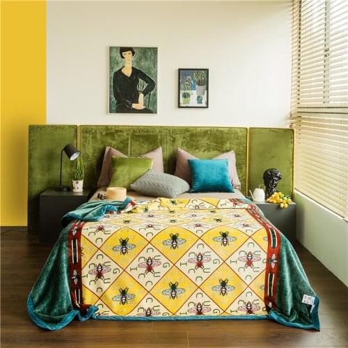 Fashion Flannel Blanket Luxury Super Warm Soft 2.3kg Throw Blankets for Sofa