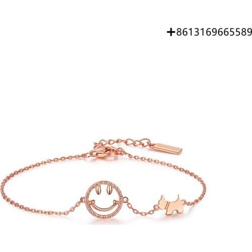 Fashion Boutique Smile Series Hollow Smiley Jewelry Wild Bracelet Necklace Combinatio