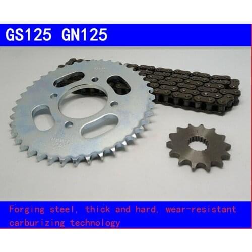 Motorcycle Atv Dirt Bike Renthal Front rear Sprocket gear Series Countershaft with 428 Chain full sets for Suzuki GS125 GN125