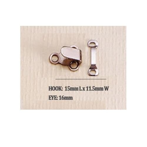 Wholesale 100sets/lot 2 parts 8011A trousers skirts hooks and eyes metal brass nickle color free shipping HE-004
