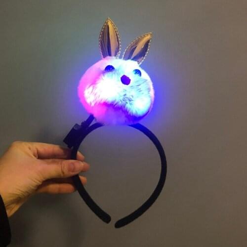 Luminous Rabbit Mouse Koala Flash Headband Animal Ear Head Wear For Children Boys Girls Adult Birthdays Festival Gifts Toys