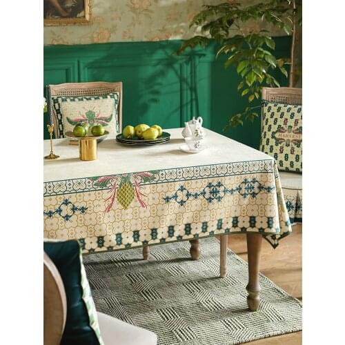 Thanksgiving Festival Velvet Tablecloth New Year Dining Table Cover Anti-fouling Home Party Christmas Decorations Table Cloth