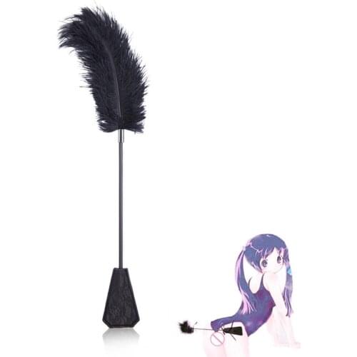 Adult Games Sex Whip Toys of Lace Metal Bondage Feathers for Women Bdsm Bondage Slave Flirt Clit Tickler to Fast Orgams