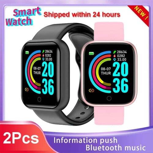 2021 Y68 Men Women Bluetooth Smartwatch Fitness Tracker Sports Watch D20 Heart Rate Monitor Blood Pressure Smart Brace Watches