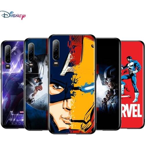 Marvel Avengers Captain America Super Hero For Huawei P50 P40 P30 P20 P10 P9 P8 Lite E Mini Pro Plus 5G TPU Silicone Phone Case