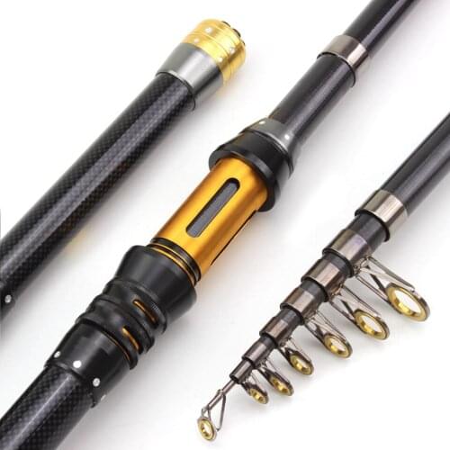NEW ultrashort 1.5m 1.8m 2.1m 2.4m 2.7m 3.0m Telescopic Fishing Rod Superhard Carbon Fishing Rod Fishing Pole Travel Rod