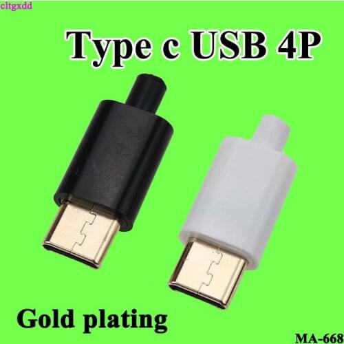 TYPE-C USB Plug Male connector Black/White welding Data OTG line interface Data Sync Transfer DIY data cable accessories