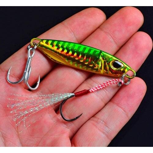 1PC Lead Fish Jig Fishing Lure 10G-15G-20G-30G-40G-50G Metal Fishing Bait 6 Colors Artificial Hard Lead Baits With 1/2 Hooks