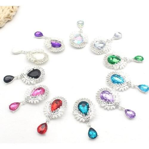 10pcs/lot 53*27MM Water Drop Pendant Buttons for Clothing Diy Wedding Party Accessories Decorative Sewing Craft for Supplies