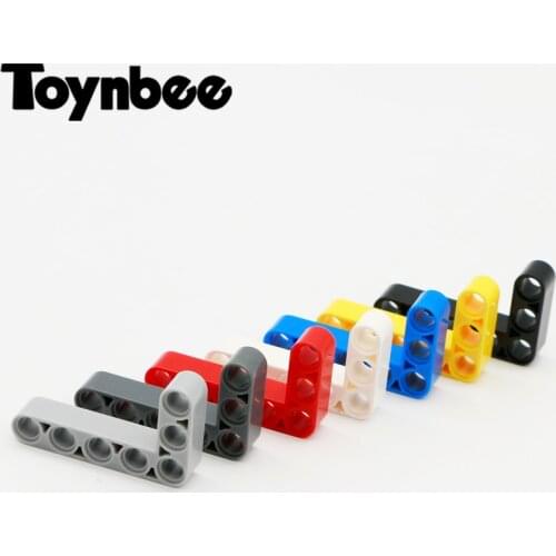 50pcs Technic Liftarm 3x5 L-Shape Thick Building Blocks Studless Angular Beam Bulk Brick Toy Compatible Technic Parts 40490