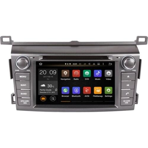 Octa Core Audio Stereo GPS Navigation Radio RDS 3/4G Wifi Car Multimedia HD Screen Android 9.0 Car DVD for Toyota RAV4 2013-2019