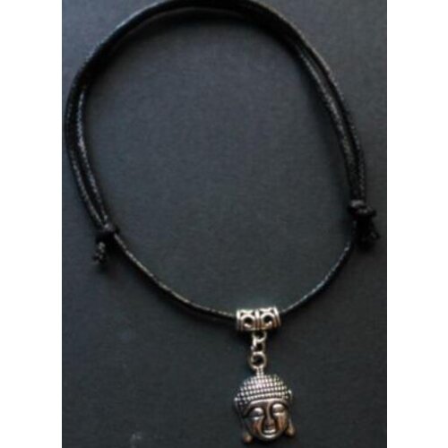 Buddha Head Bracele Black Waxed Cord Charm Bracelet Good Luck Bracelet For Women Crafts Handmade Fashion Jewelry Friendship Gift