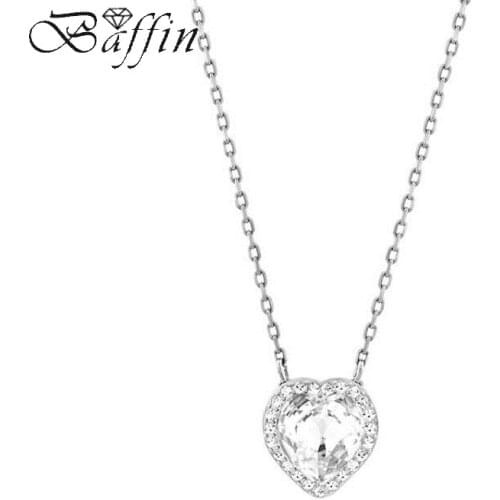 2017 Original Crystal From Swarovski Heart Necklace & Pendant For Women Wedding Jewelry Infinity Chain Collier Mothers Day Gift