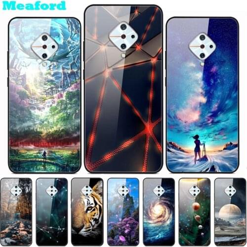 Case For Vivo V17 Russia Case Tempered Glass Cute Hard Back Cover For Vivo V17 Neo Case V17 Pro Phone Cases V 17 6.38" V1945A