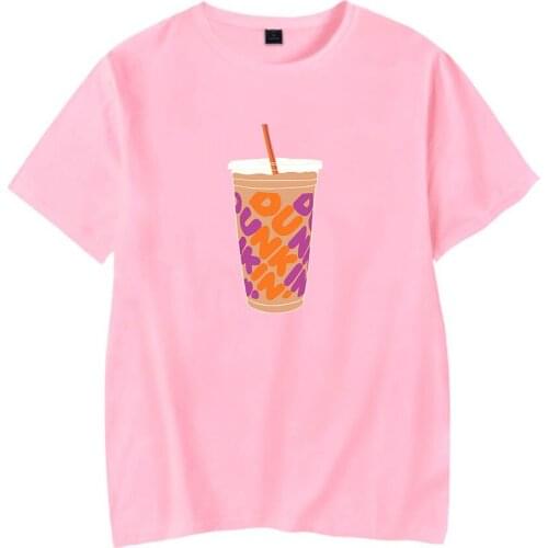 Classic Summer Rholycrown Ice Coffee Splatter T-shirt Charli Damelio Girl TShirt Oversize O-neck Short Sleeve Unisex Tops Tees