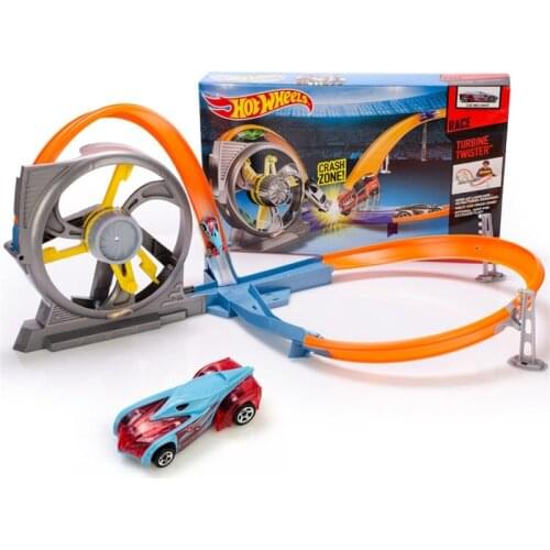 Hot Wheels X9285 Turbing Twister Track Set Fun Play Acceleration Car Toy For Children Educational Building Hotwheels Model Gift