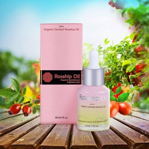 JYP Organic Rosehip Oil for Scars Stretch Marks Fine Lines Anti Wrinkles Dehydrated Ageing Skin Brightening Correct Dark Spots